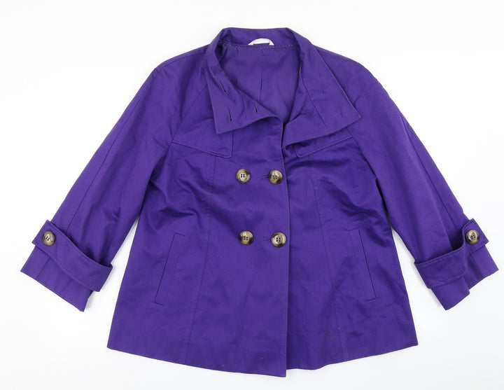 Marks & Spencer Womens Purple   Overcoat Coat Size 12