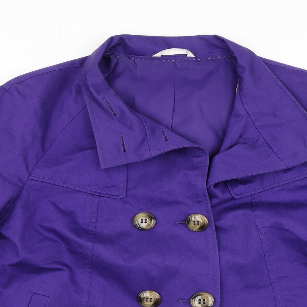 Marks & Spencer Womens Purple   Overcoat Coat Size 12