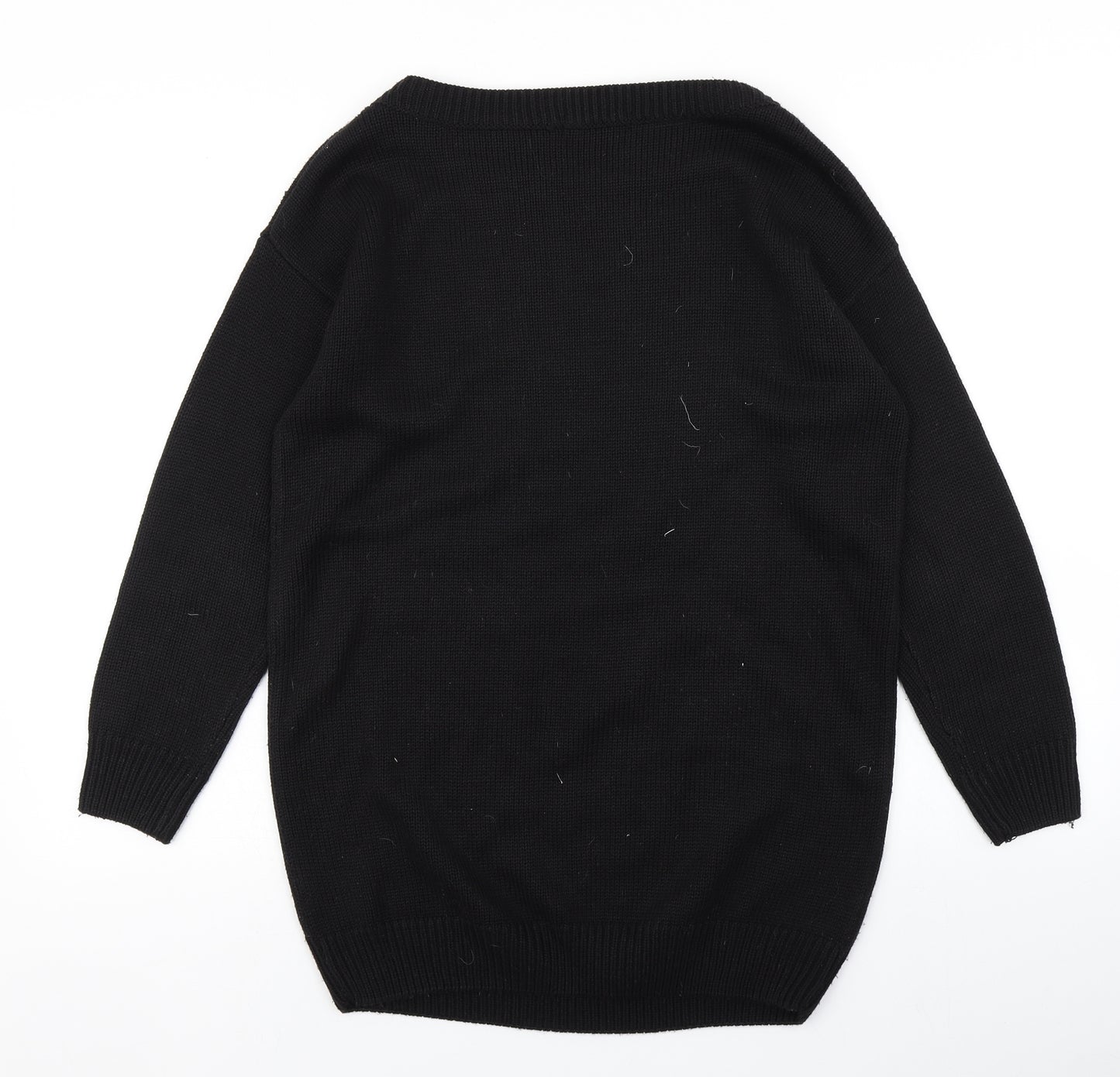 Marks & Spencer Womens Black  Knit Jumper Dress  Size 10