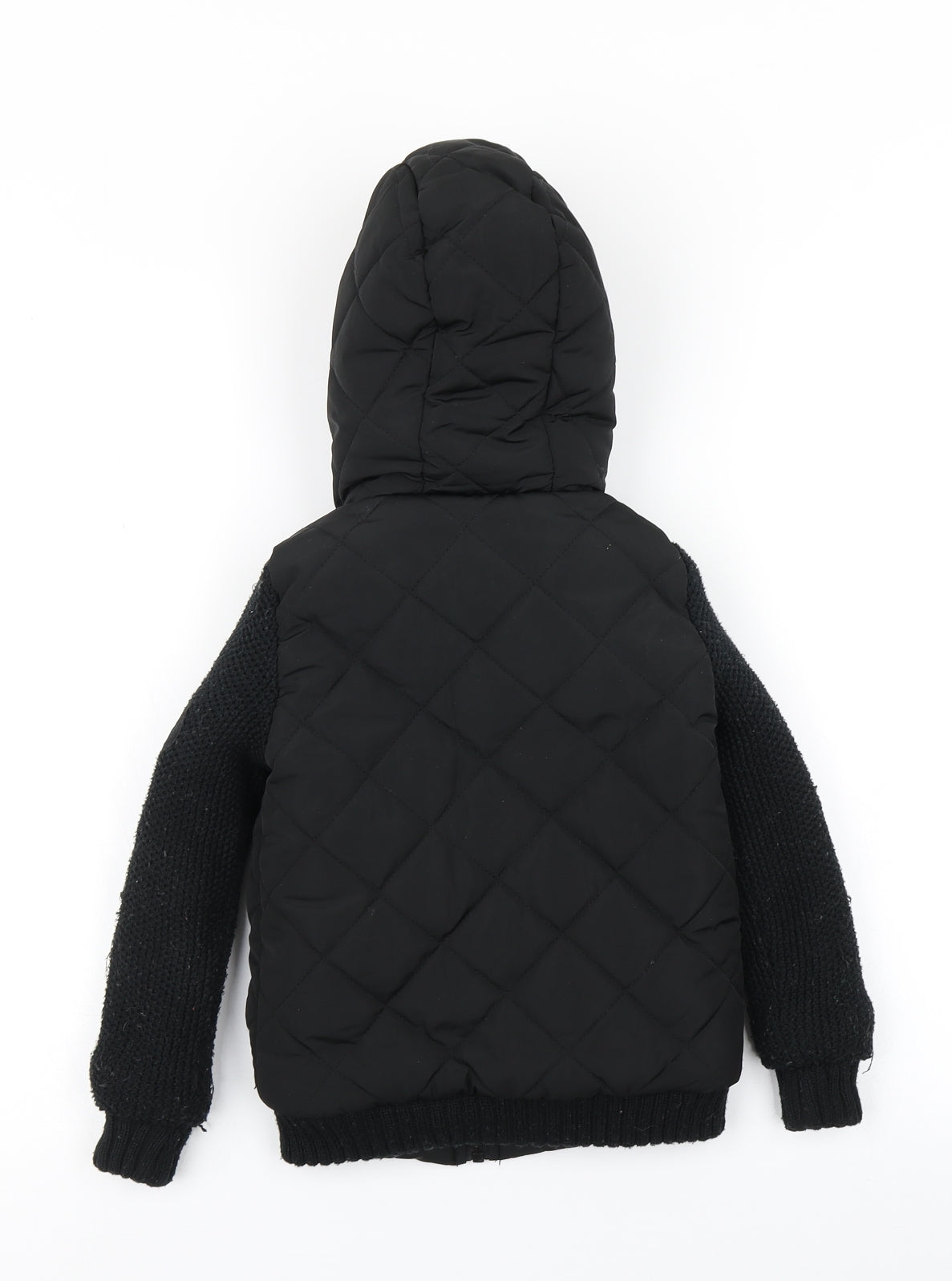 Firetrap Boys Black   Parka Coat Size 4-5 Years  - Knitted sleeves