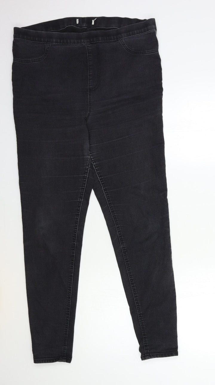 Preworn Womens Black Denim Jegging Jeans Size 34 in L29 in