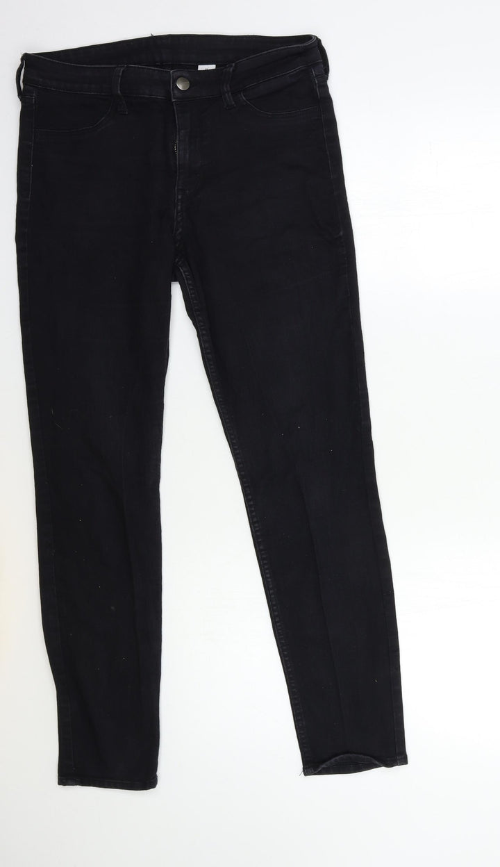 H&M Womens Black Denim Skinny Jeans Size 29 in L28 in