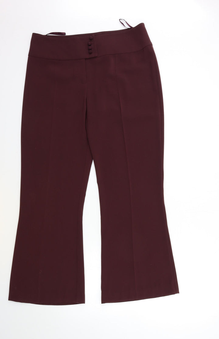 Gharani Strok Womens Red Trousers Size 14 L28 in