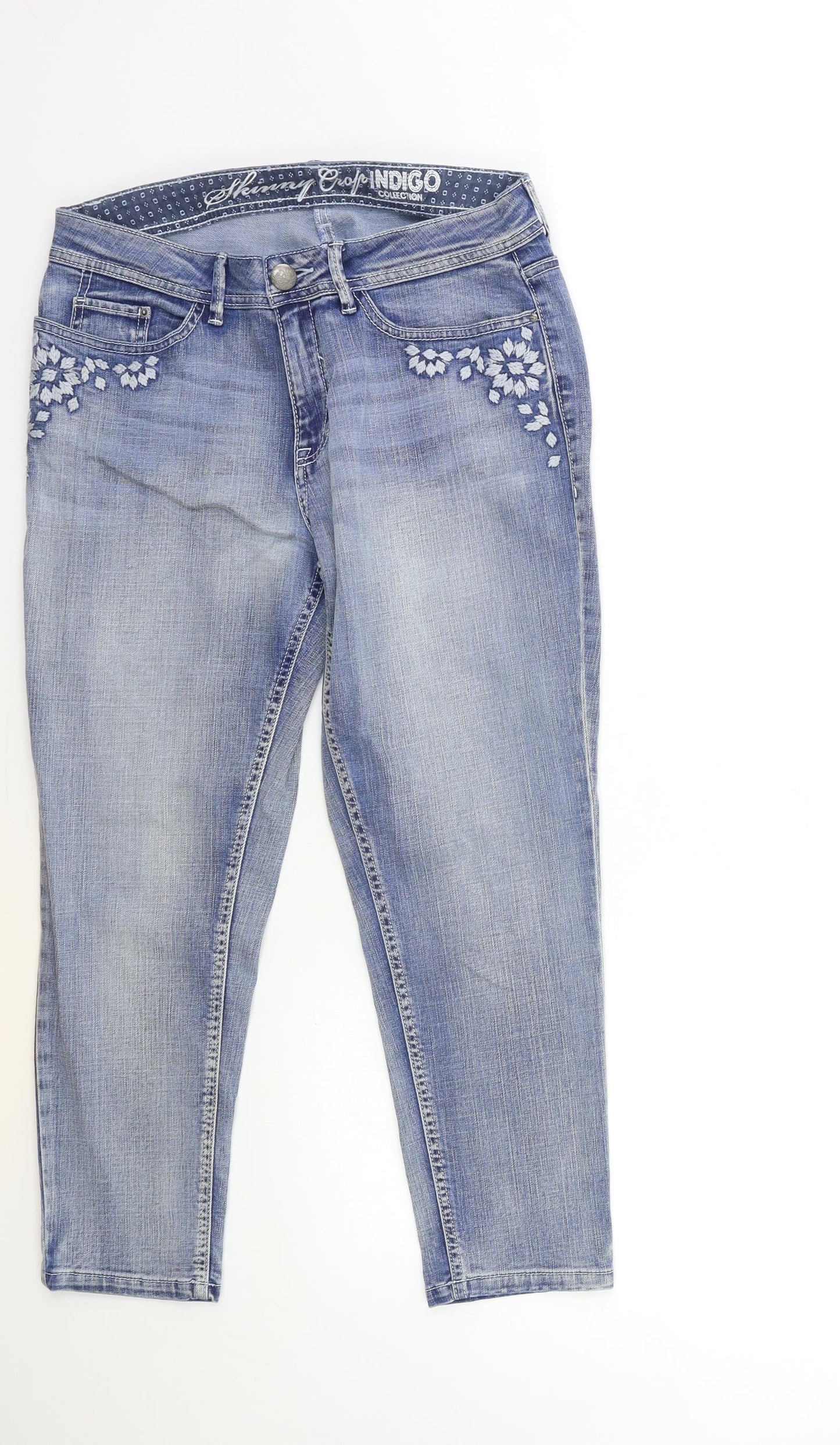 Marks and Spencer Womens Blue  Denim Straight Jeans Size 12 L23 in