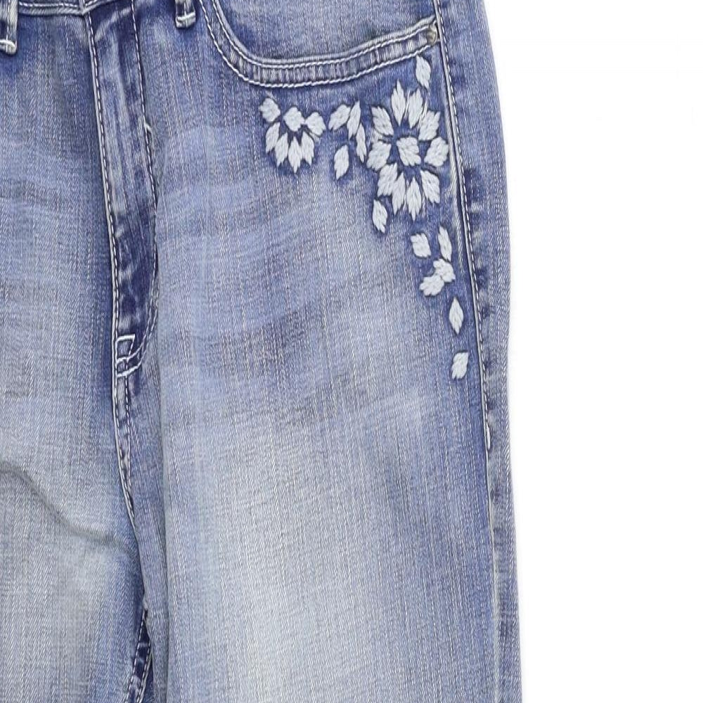 Marks and Spencer Womens Blue  Denim Straight Jeans Size 12 L23 in
