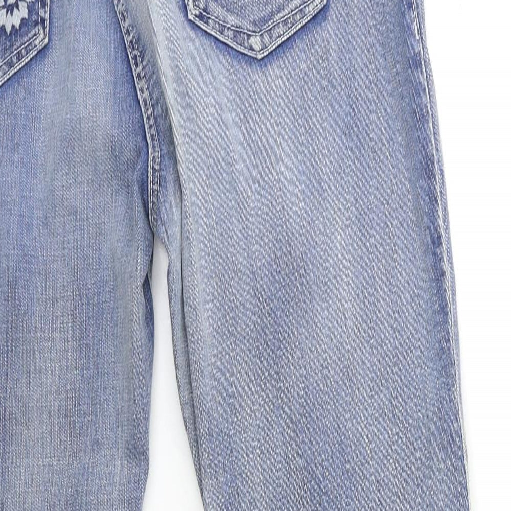 Marks and Spencer Womens Blue  Denim Straight Jeans Size 12 L23 in