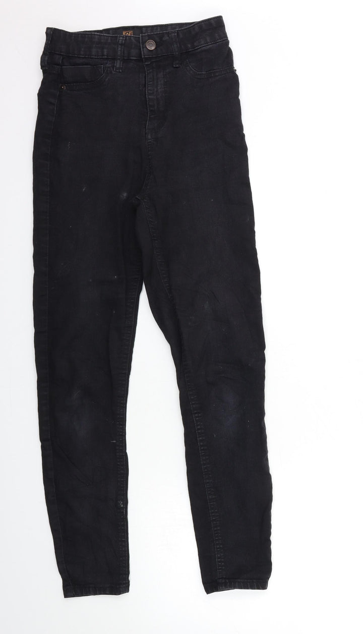 F&F Womens Black Denim Skinny Jeans Size 6 L28 in