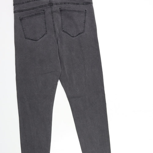 Denim & Co. Womens Grey  Denim Skinny Jeans Size 16 L28 in