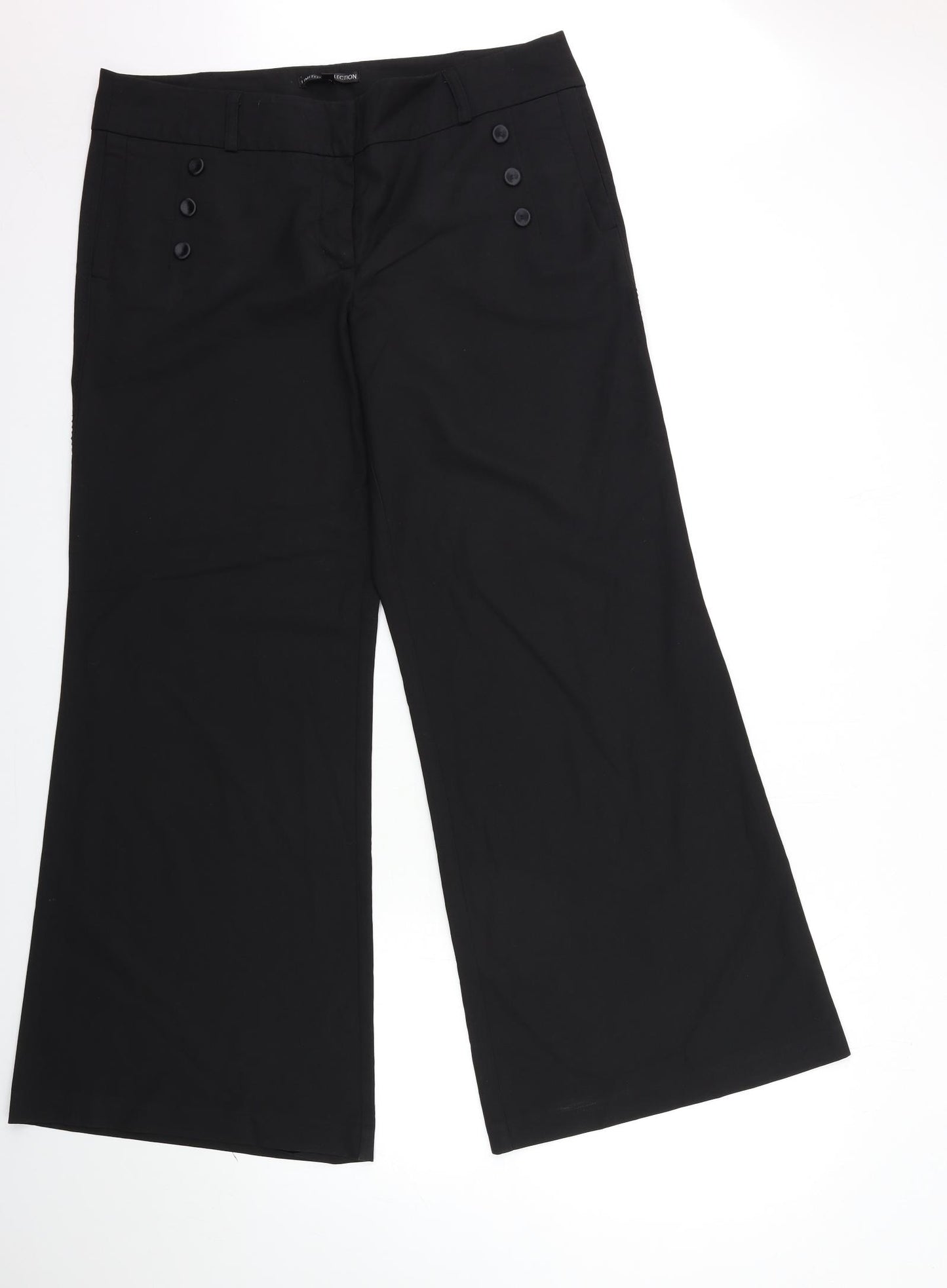 Marks and Spencer Womens Black   Windbreaker Trousers Size 16 L32 in