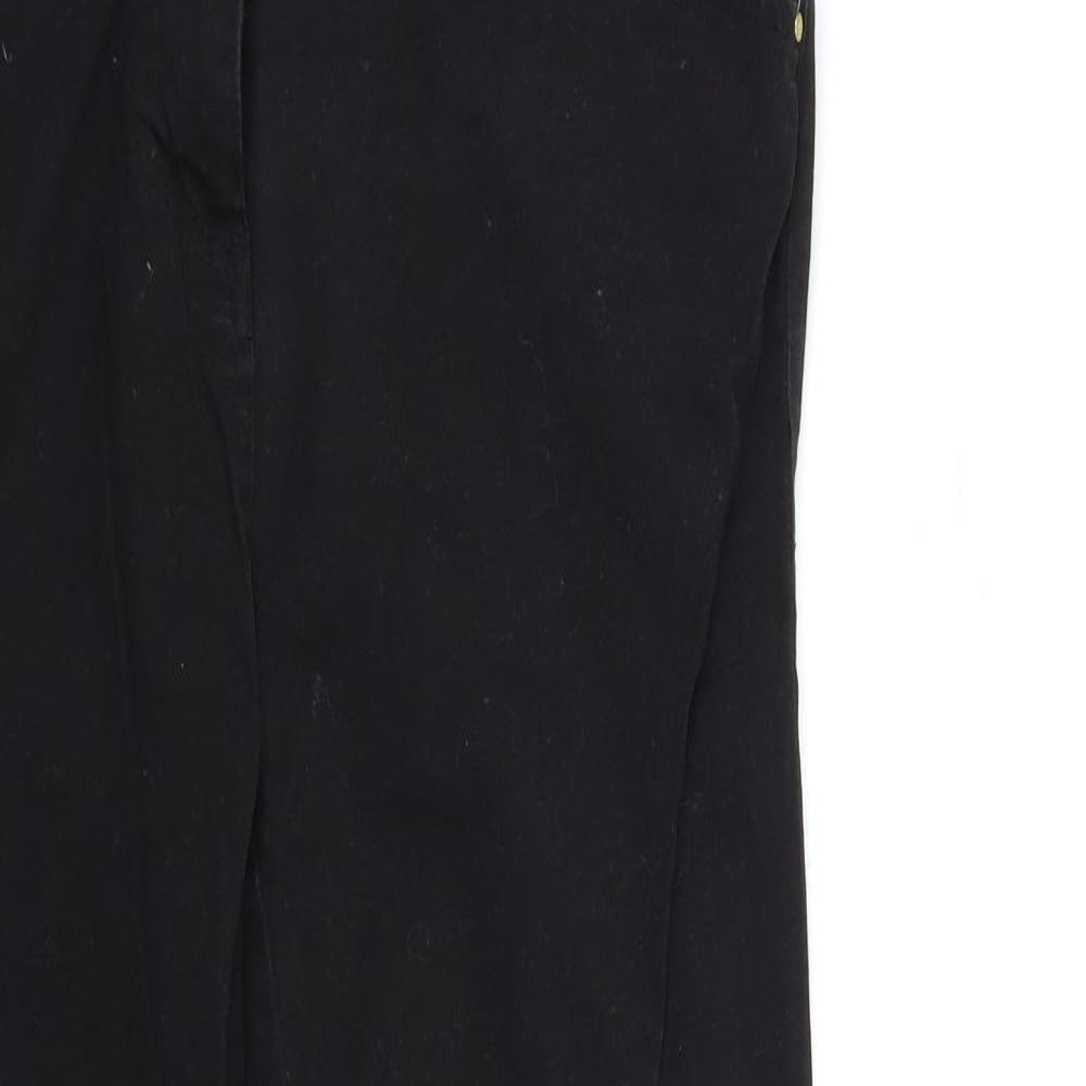 River Island Womens Black  Denim Straight Jeans Size 14 L30 in