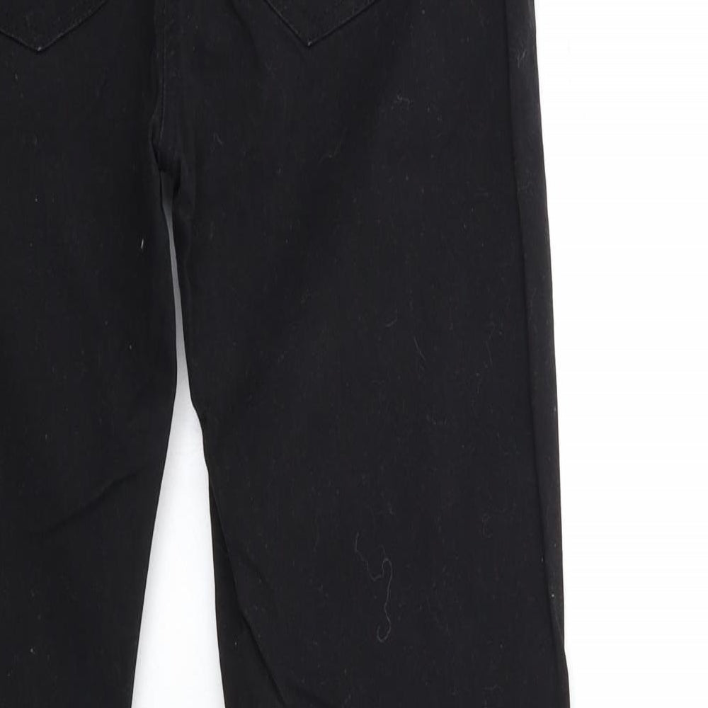 River Island Womens Black  Denim Straight Jeans Size 14 L30 in