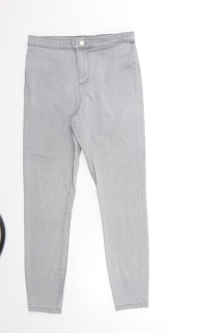 Denim & Co. Womens Grey Denim Leggings Size 10 L27 in