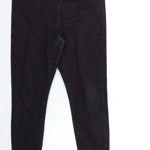 Denim & Co. Womens Black  Denim Skinny Jeans Size 14 L26 in