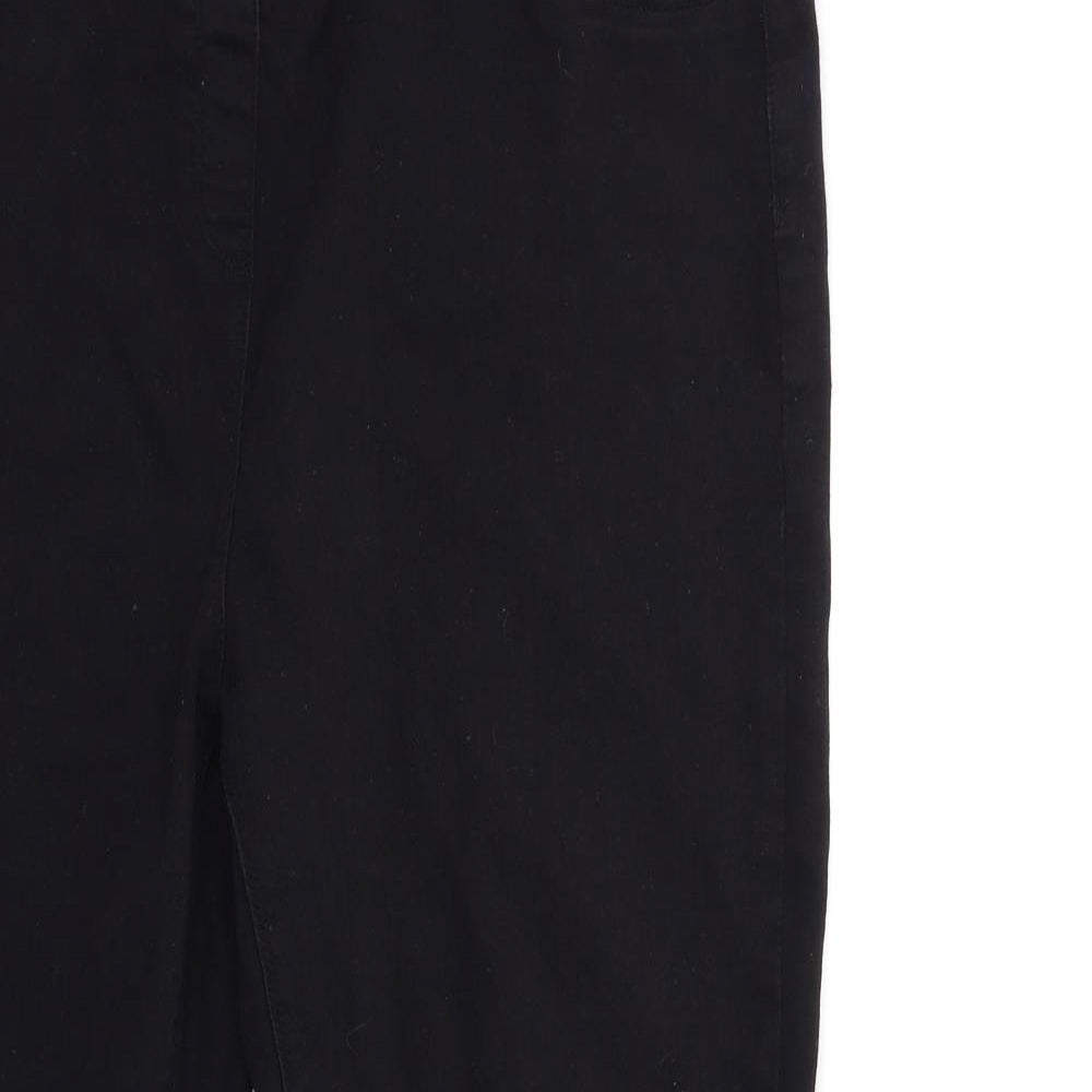 Simply Be Womens Black  Denim Bootcut Jeans Size 24 L28 in