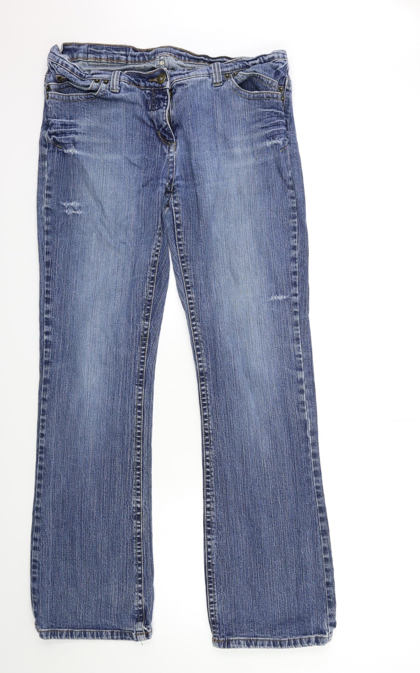 Dorothy Perkins Womens Blue  Denim Bootcut Jeans Size 16 L32 in