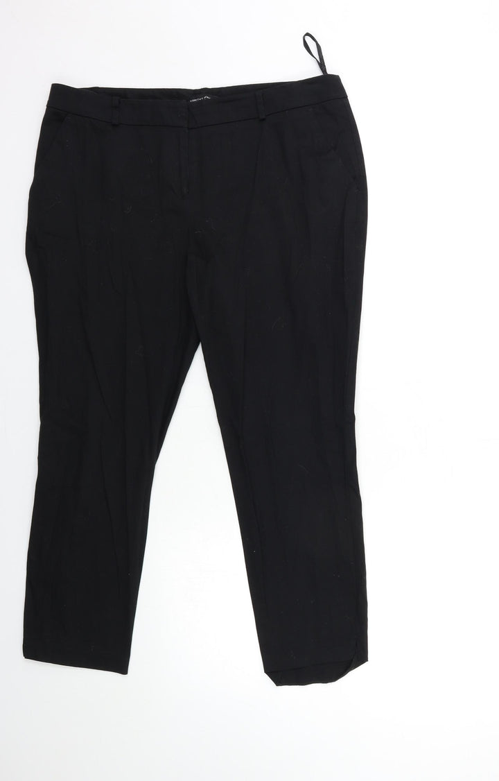 Dorothy Perkins Womens Black   Trousers  Size 14 L20 in