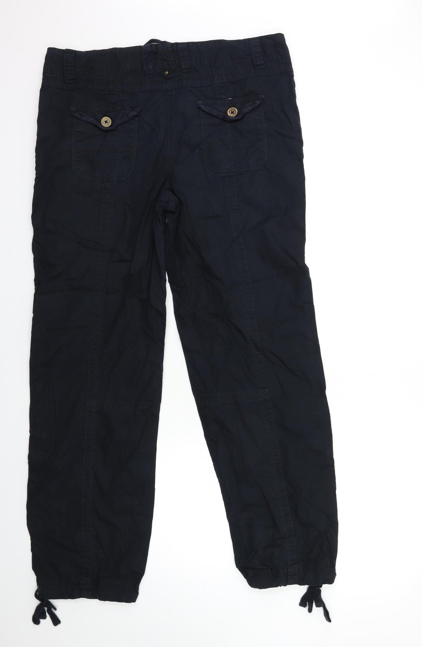 George Womens Black   Cargo Trousers Size 14 L30 in