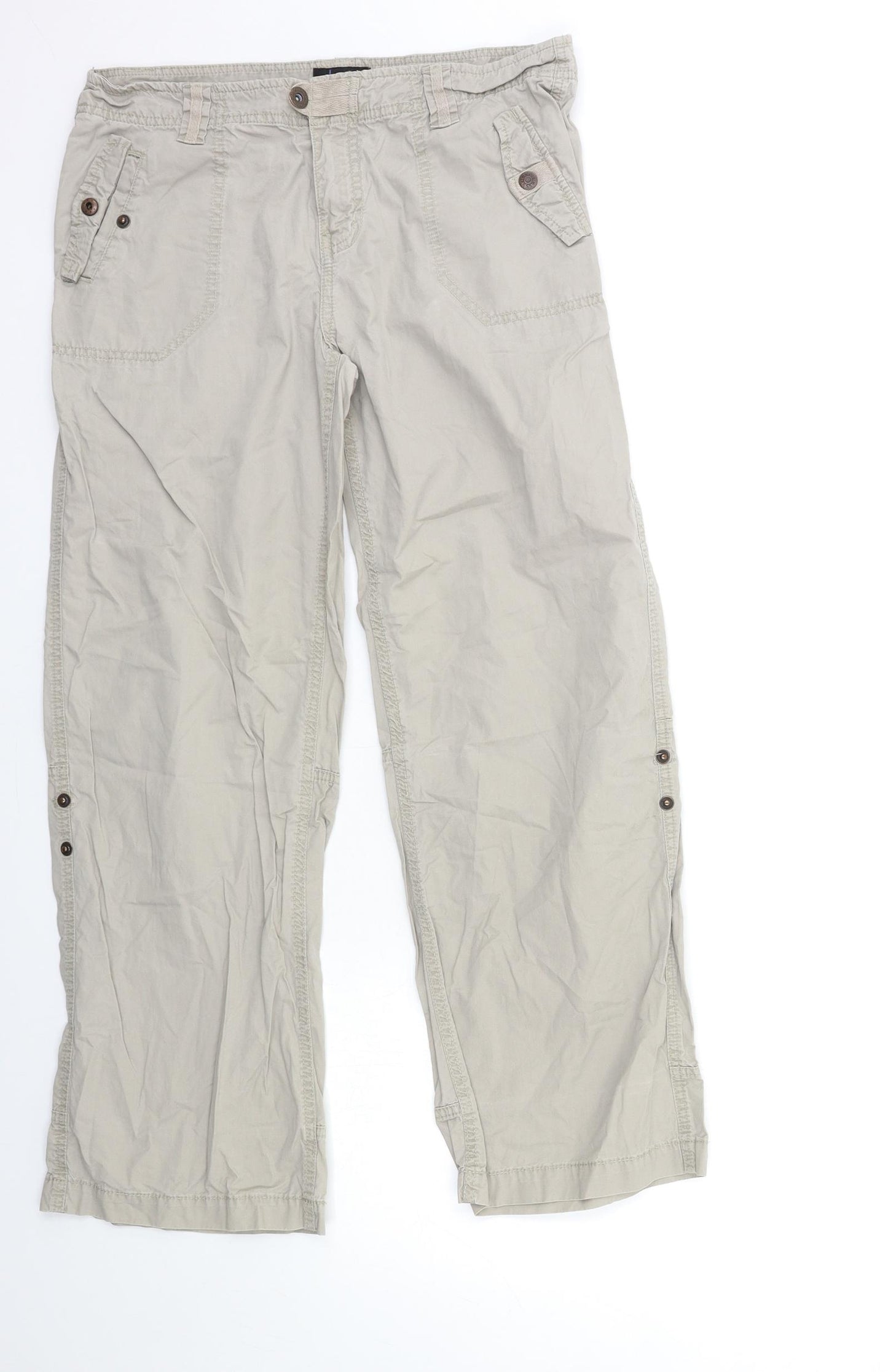 Jasper Conran Womens Grey   Cargo Trousers Size 12 L29 in