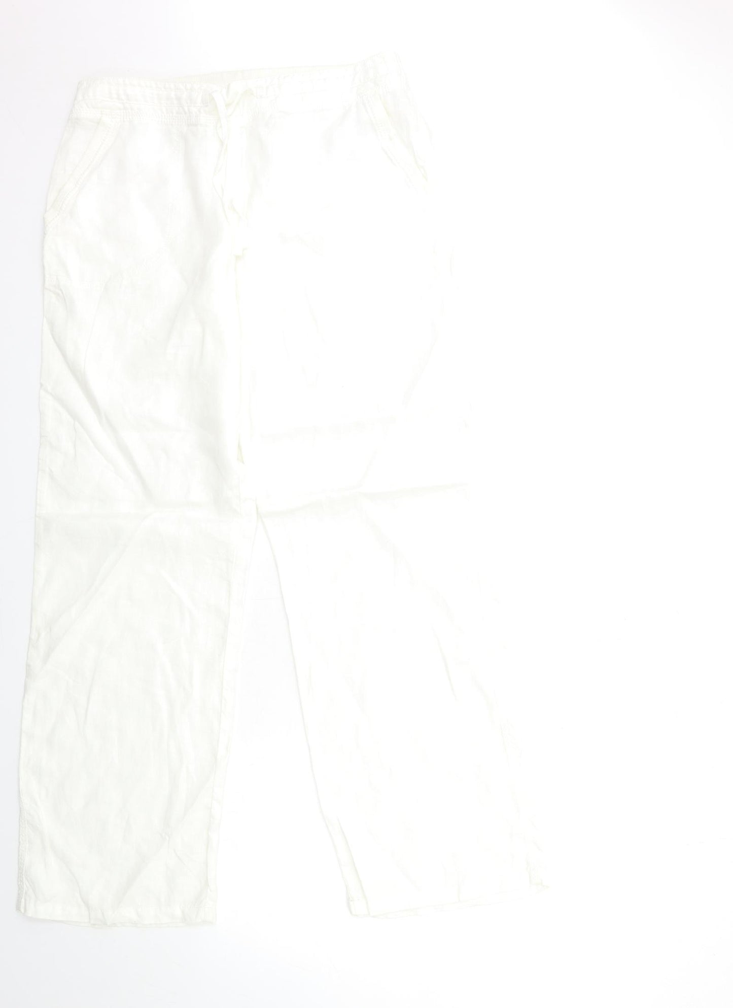 Marks and Spencer Womens White   Trousers  Size 12 L30 in