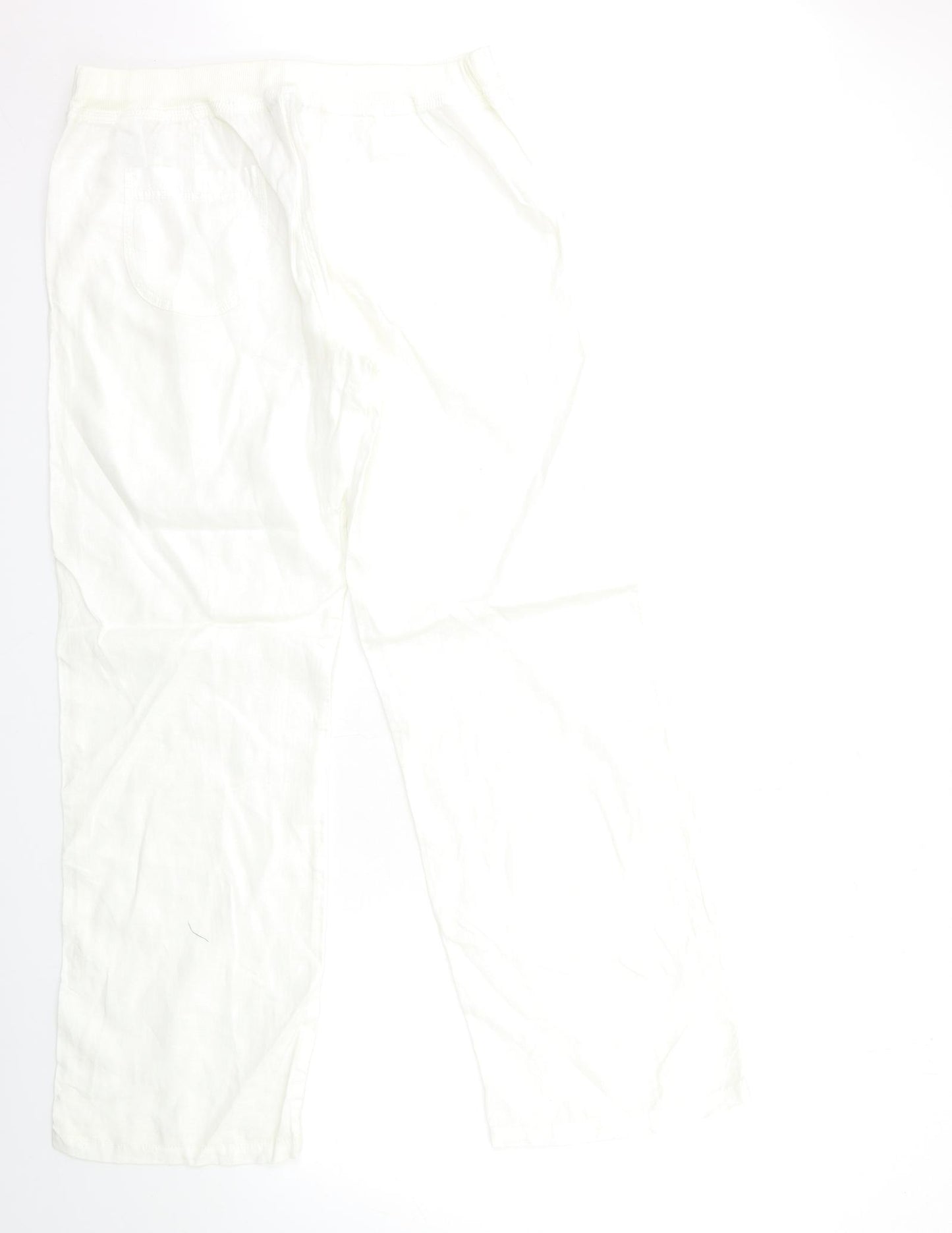 Marks and Spencer Womens White   Trousers  Size 12 L30 in