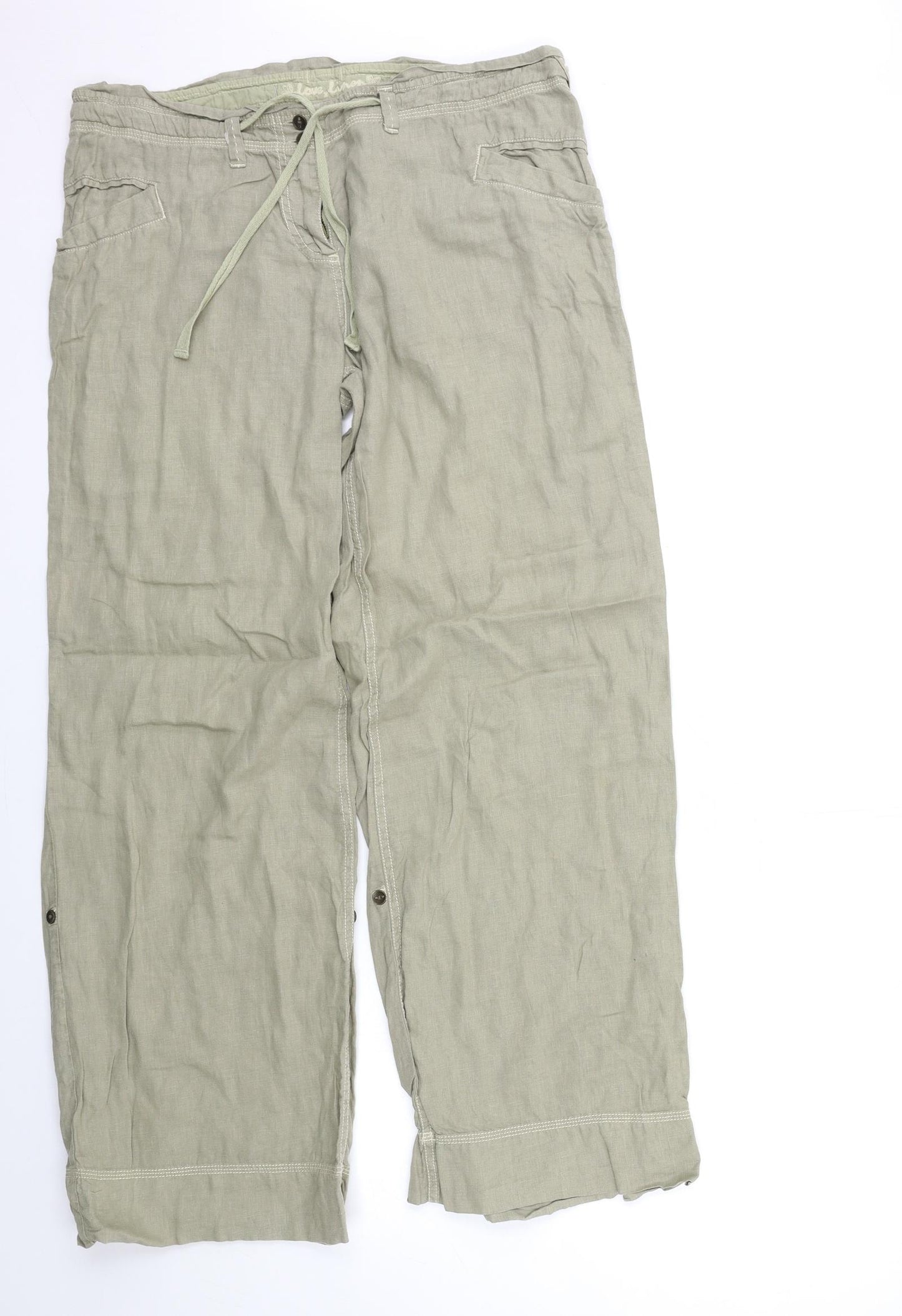 NEXT Womens Green   Trousers  Size 14 L30 in