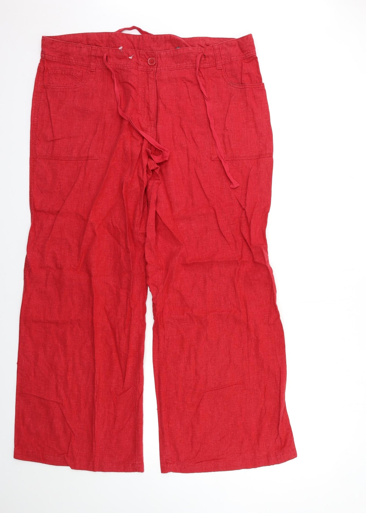 NEXT Womens Red   Windbreaker Trousers Size 18 L30 in