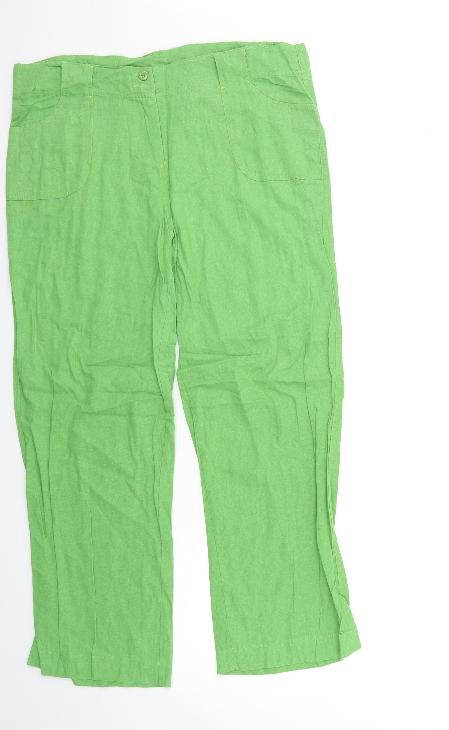 Mia Moda Womens Green   Trousers  Size 16 L29 in