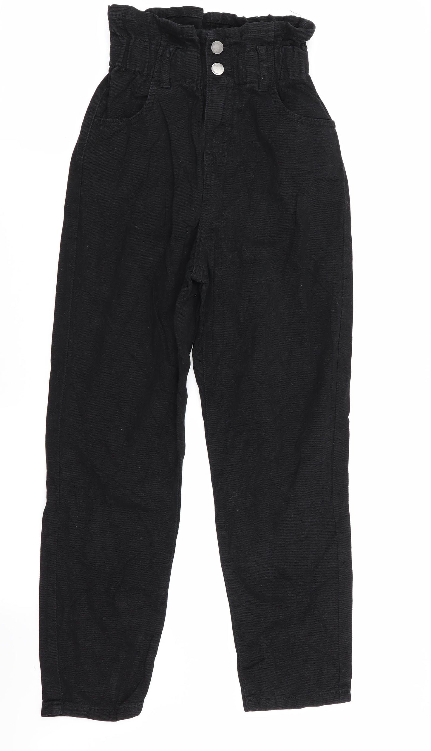 Preworn Womens Black   Trousers  Size XS L24 in - Stretch waistband