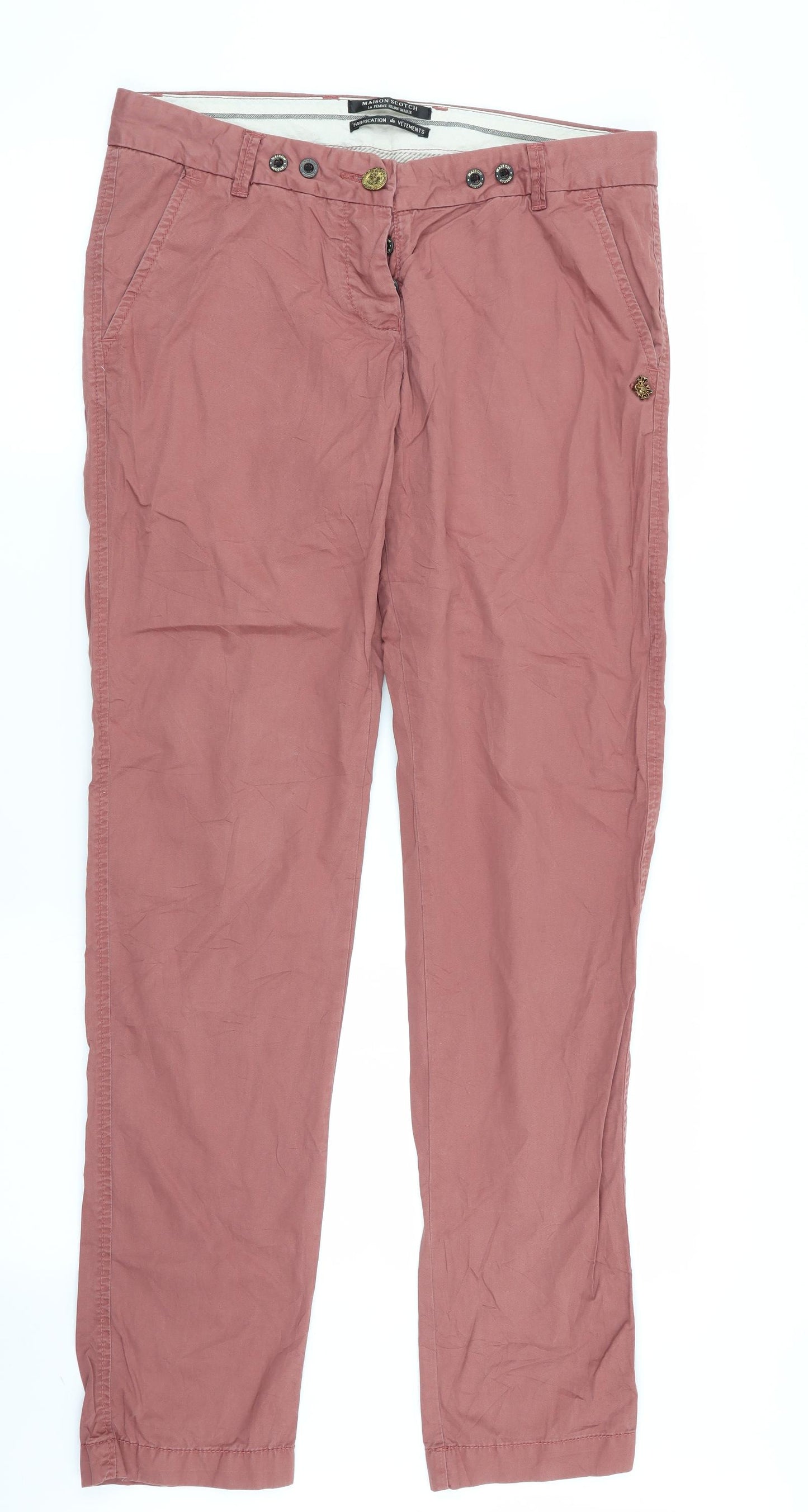 malison scotch Mens Pink   Chino Trousers Size 28 in L32 in