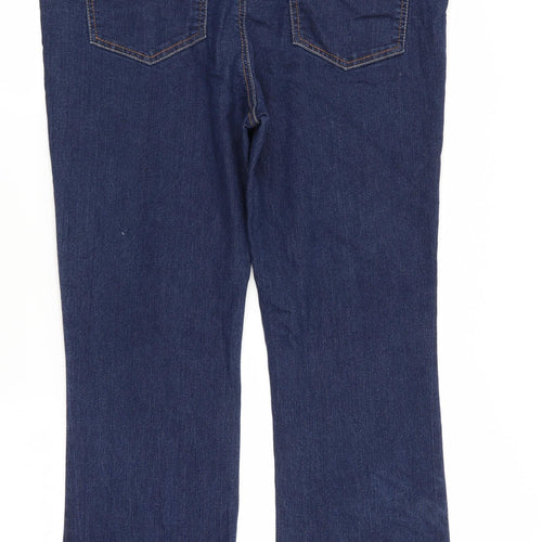 BPC Womens Blue   Wide-Leg Jeans Size 16 L33 in - Stretch waistband