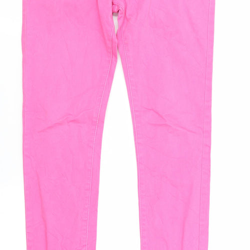 Flame Womens Pink   Skinny Jeans Size 10 L31 in