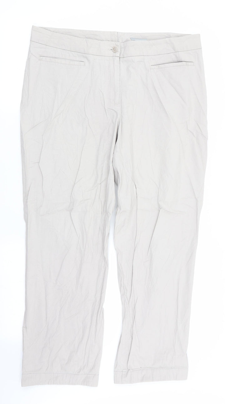 H&M Womens Beige   Trousers  Size 34 in L27 in