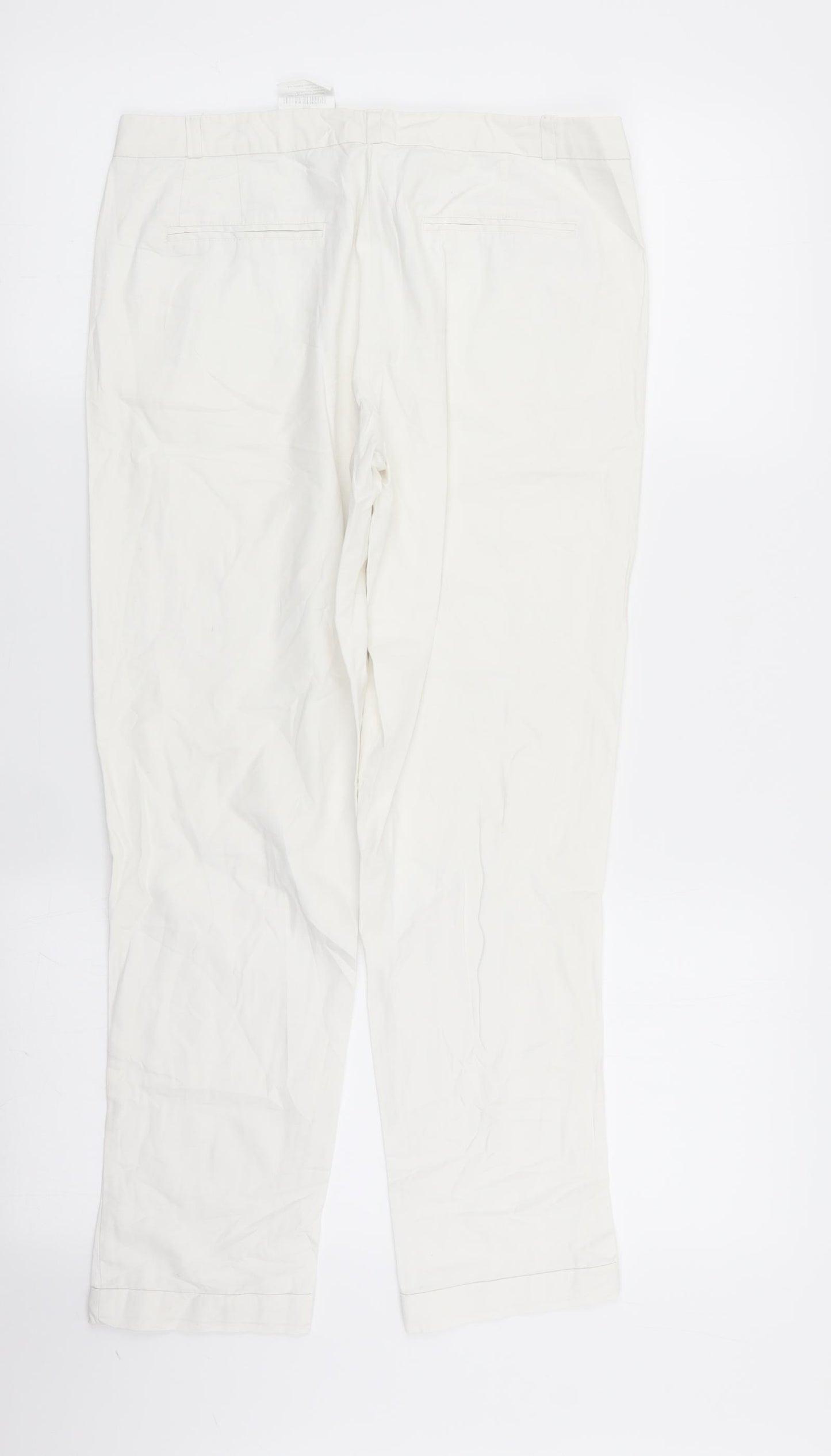 camaieu Womens White   Trousers  Size 28 in L27 in