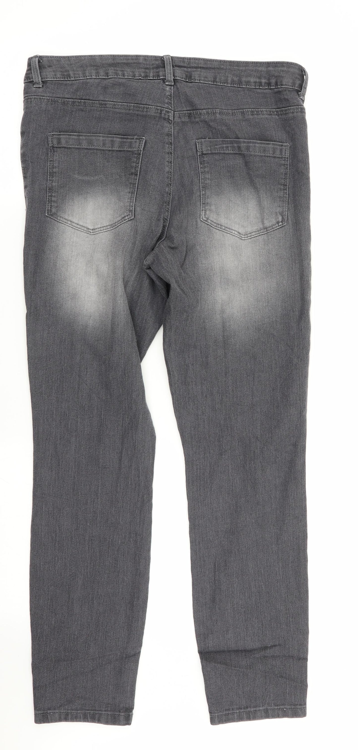 Janina Womens Grey   Skinny Jeans Size 14 L29 in