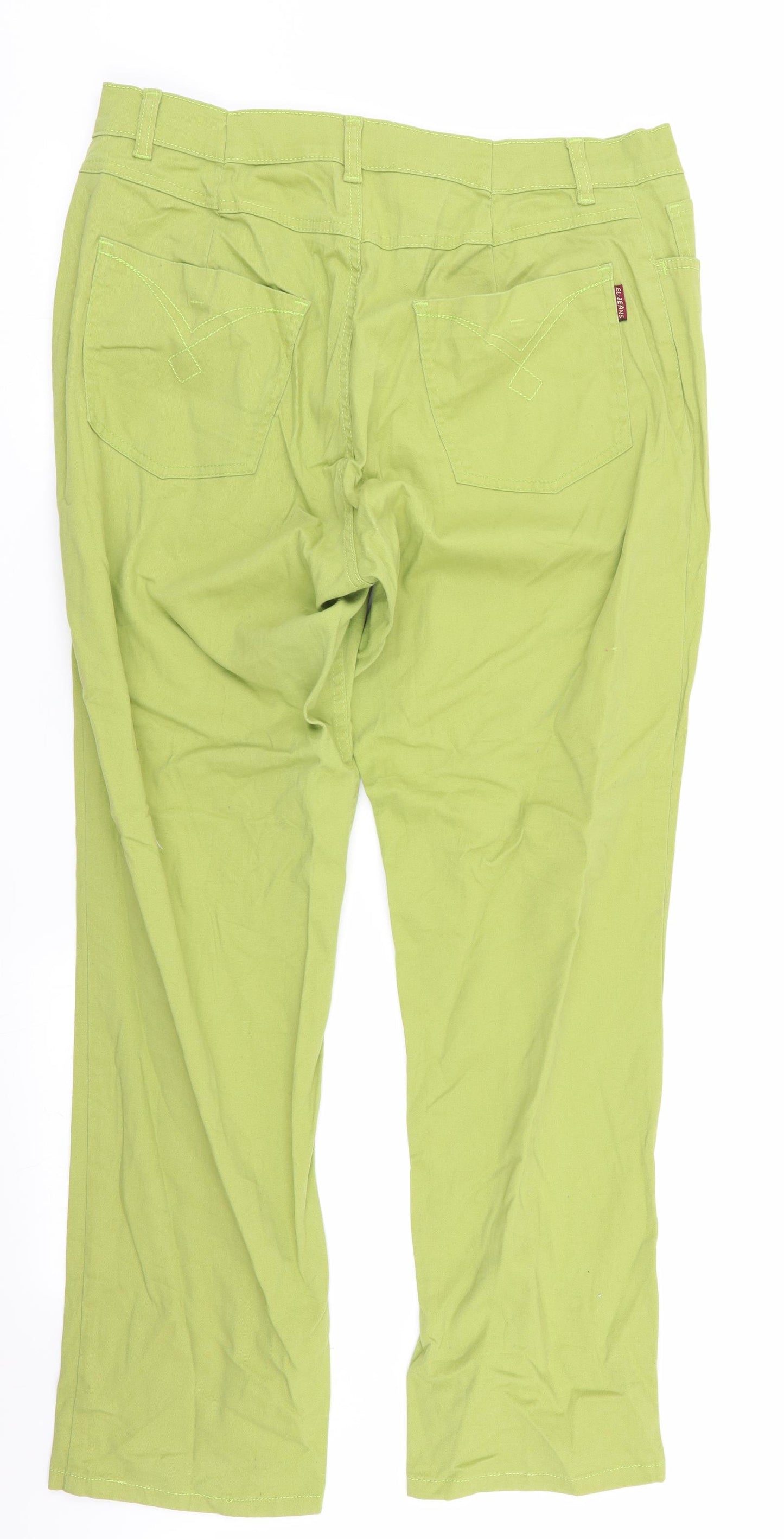 Ella Womens Green   Skinny Jeans Size 16 L29 in