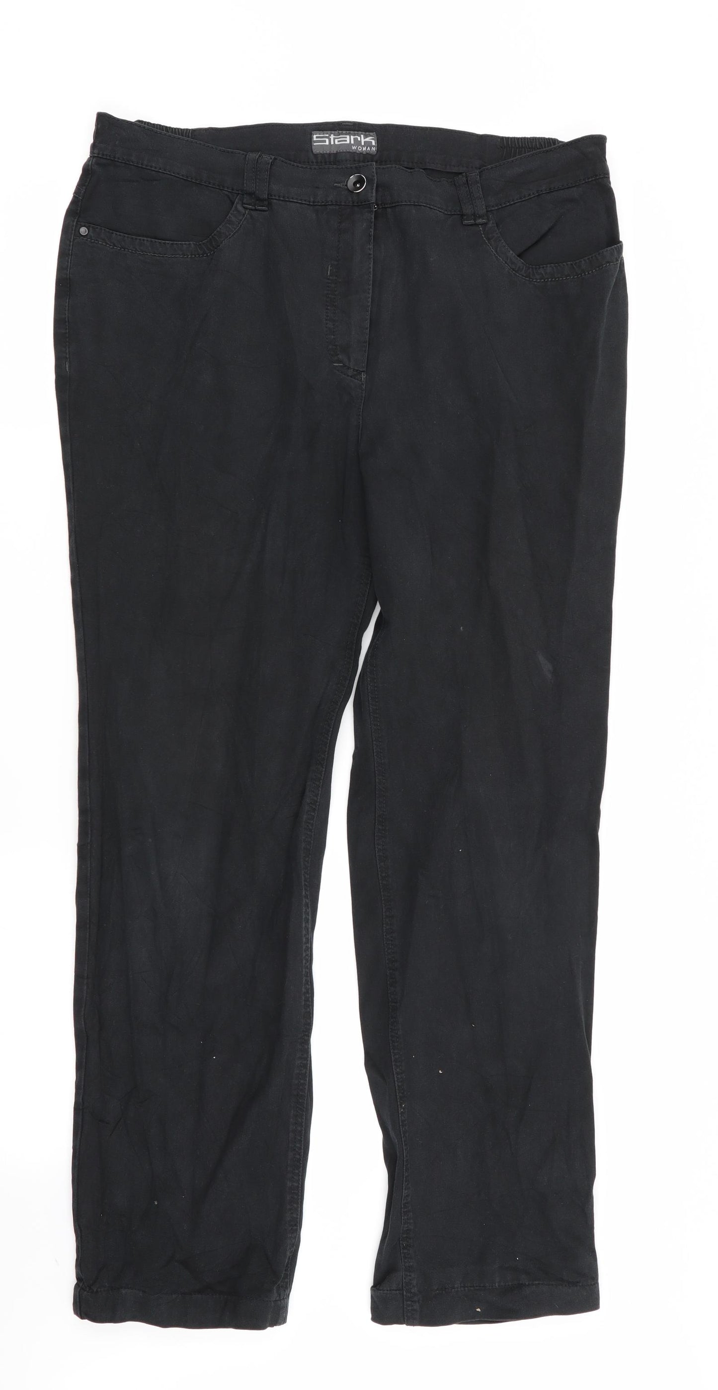 Stark Womens Black   Trousers  Size 18 L29 in