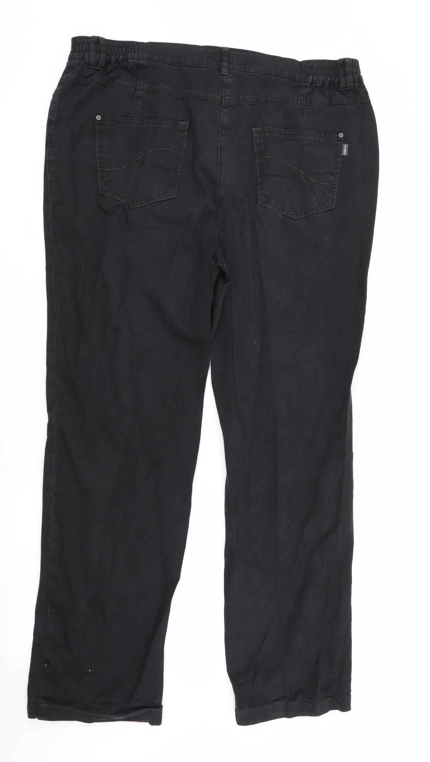 Stark Womens Black   Trousers  Size 18 L29 in