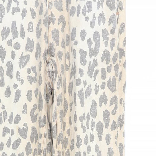 yesyes Womens Multicoloured Animal Print  Skinny Jeans Size 8 L30 in
