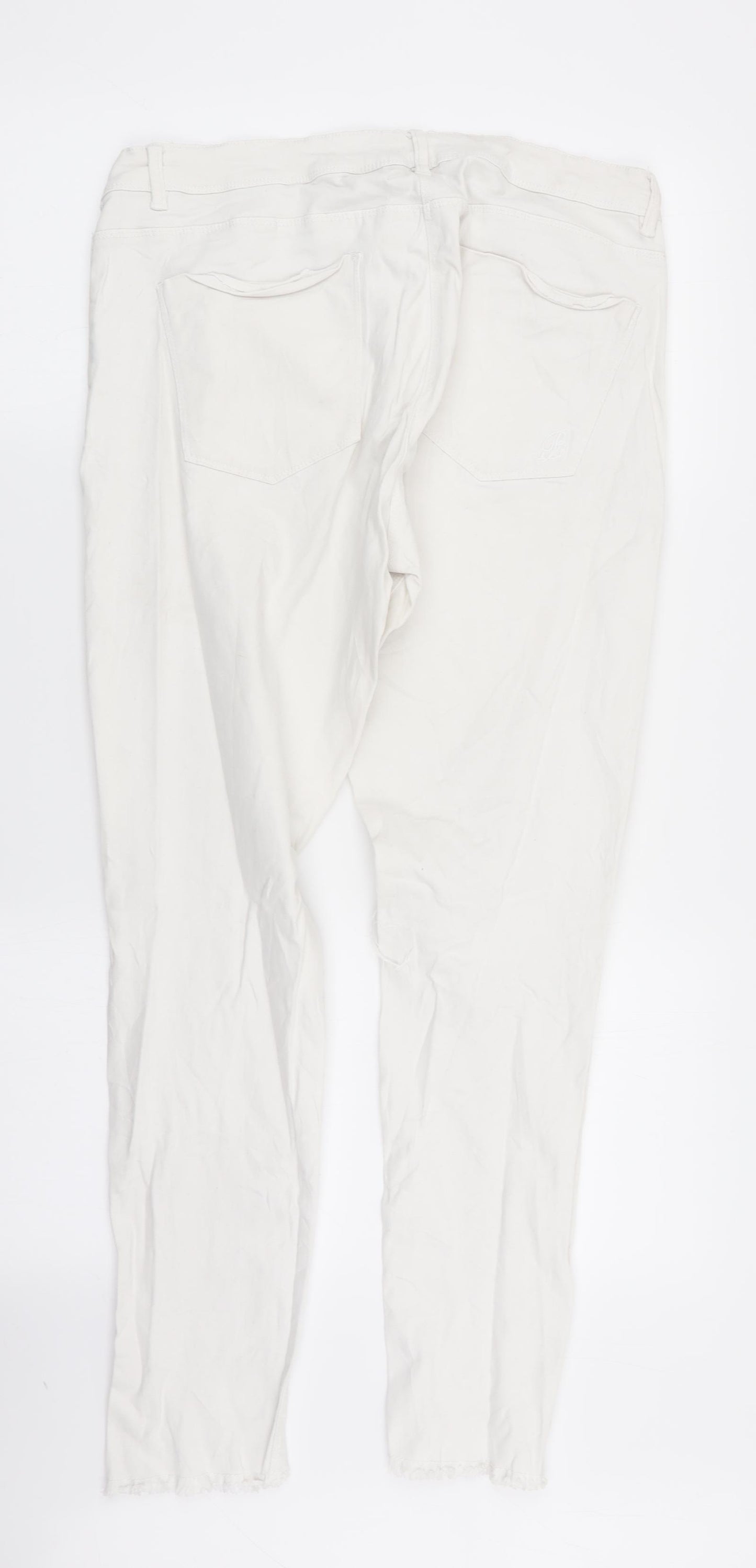 women Womens White   Skinny Jeans Size 14 L30 in