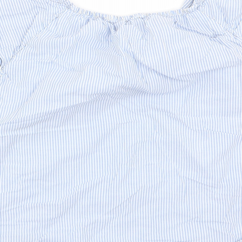 H&M Girls Multicoloured Striped  Basic Blouse Size 9 Years