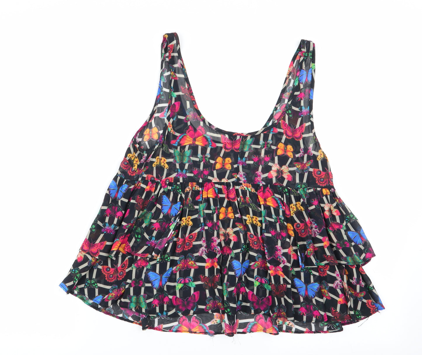Topshop Womens Multicoloured Geometric  Basic Blouse Size 10