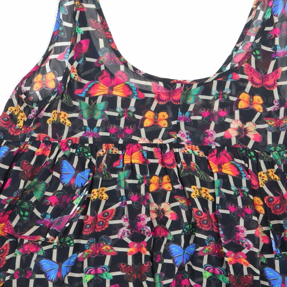 Topshop Womens Multicoloured Geometric  Basic Blouse Size 10