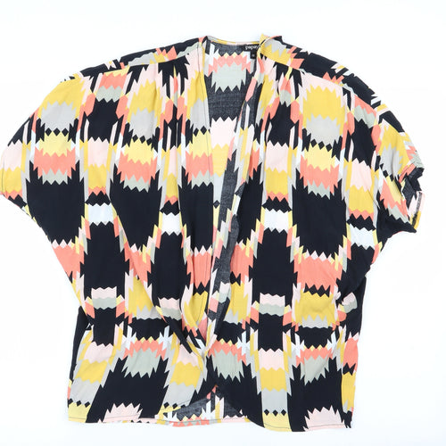 Papaya Womens Multicoloured Geometric  Cardigan Jumper Size 10