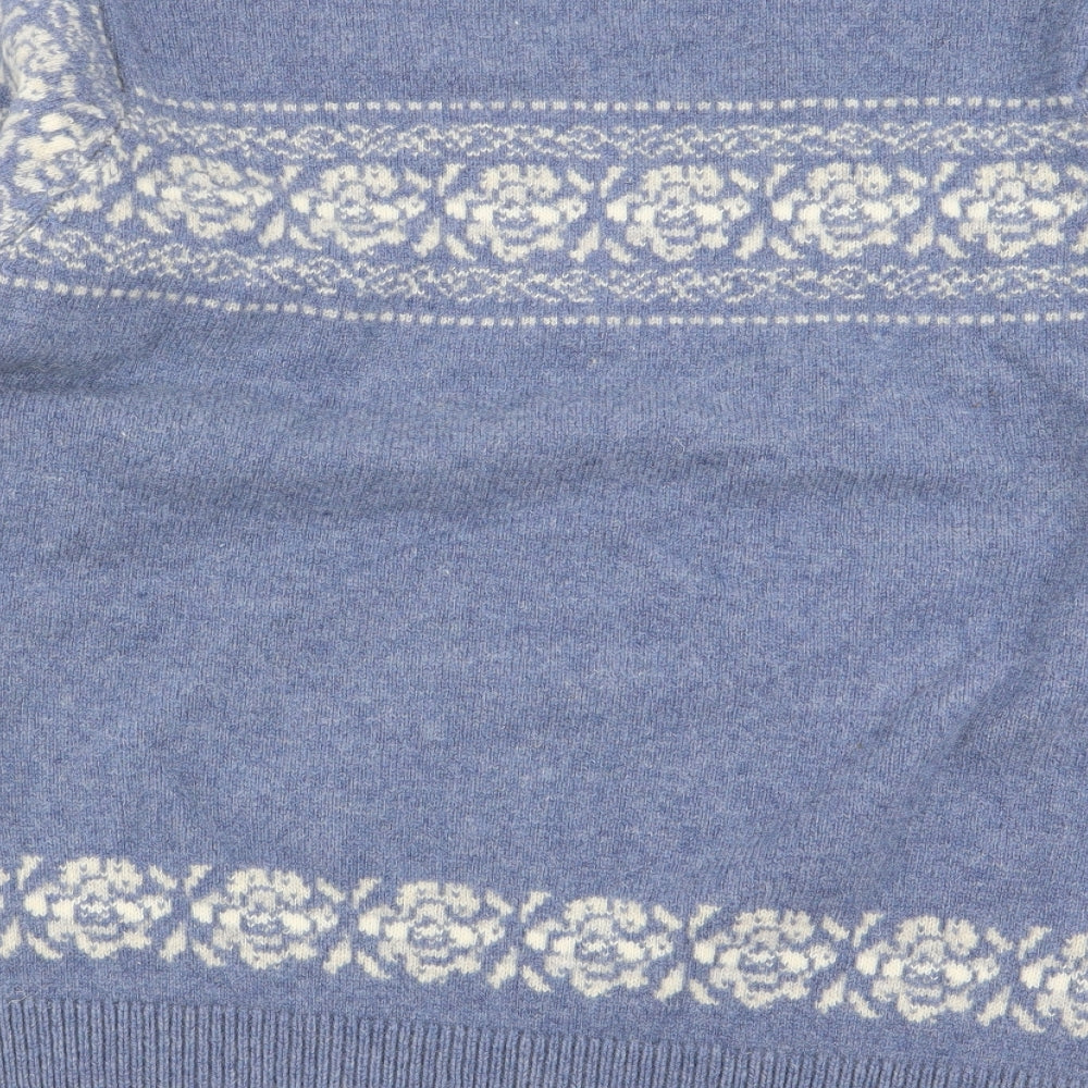 Country Casuals Mens Blue Geometric  Pullover Jumper Size S
