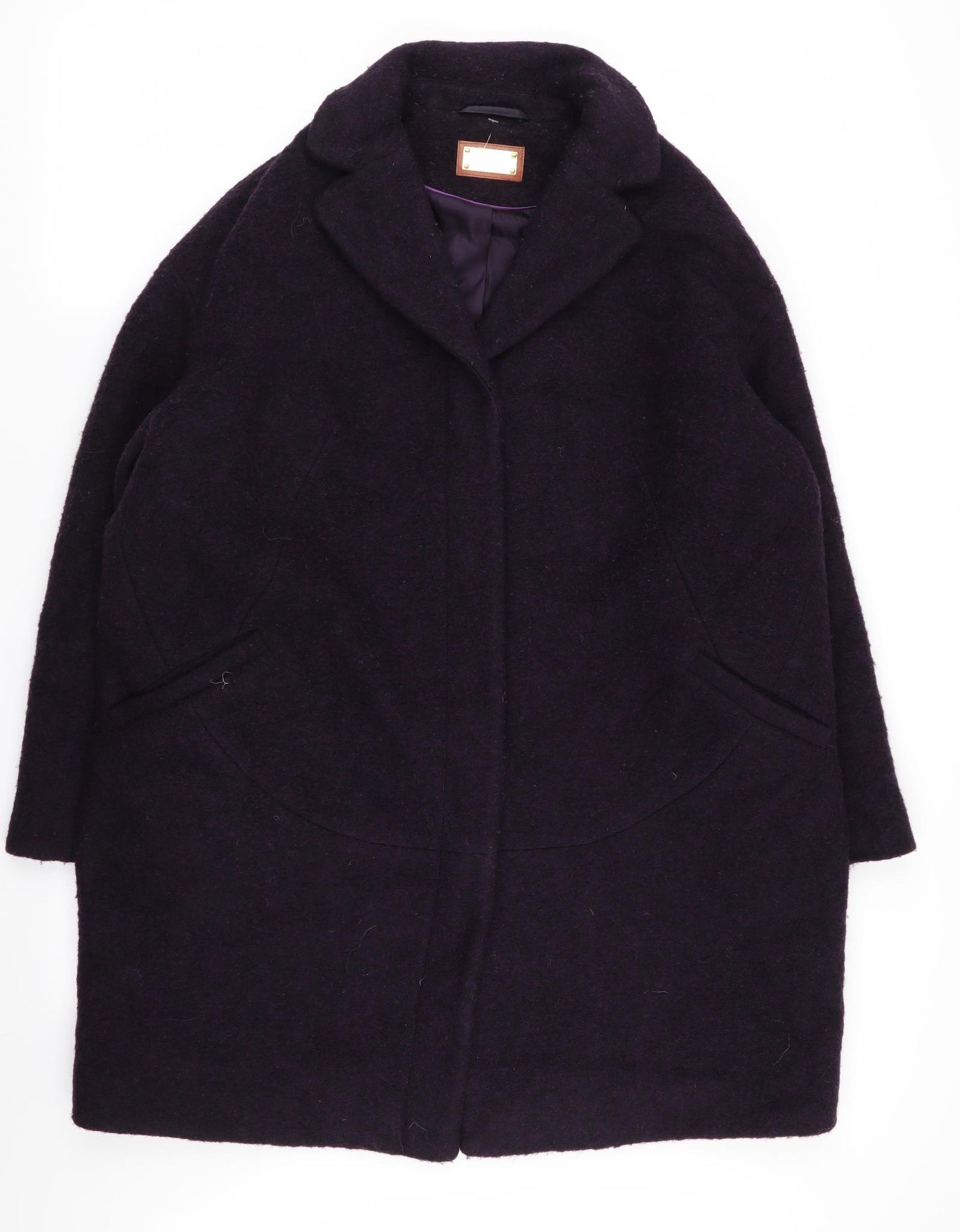 Per Una Womens Purple   Overcoat Coat Size 16