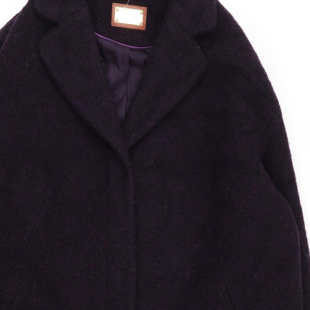 Per Una Womens Purple   Overcoat Coat Size 16
