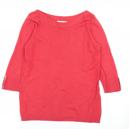 Klass Womens Red   Pullover Jumper Size M