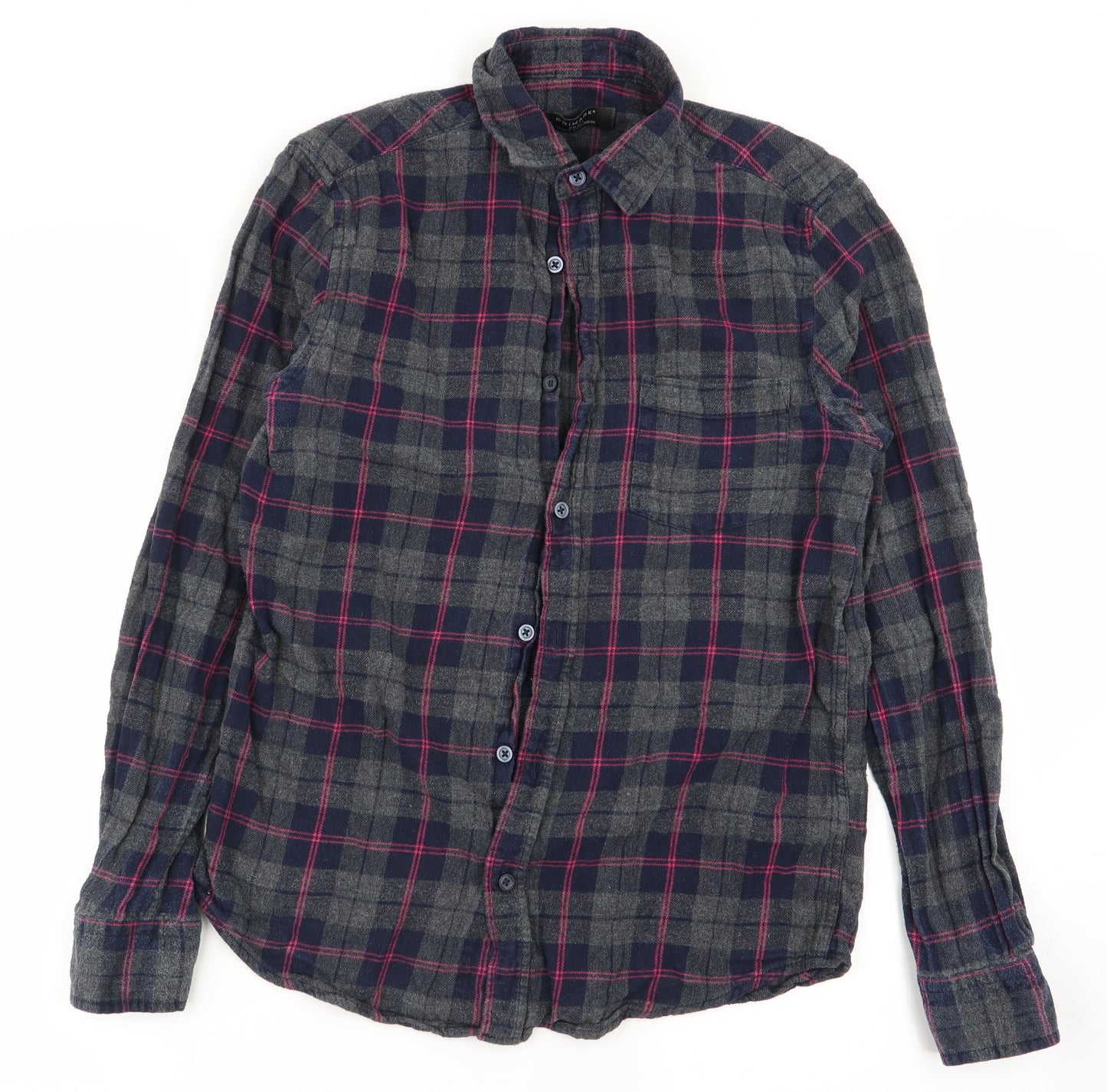 Primark Mens Multicoloured Check   Dress Shirt Size S