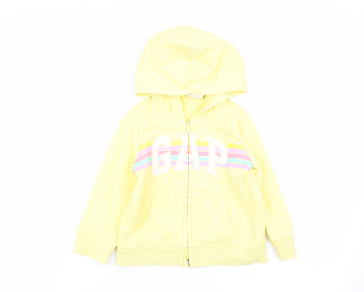 Gap Girls Yellow   Full Zip Jumper Size 2 Years
