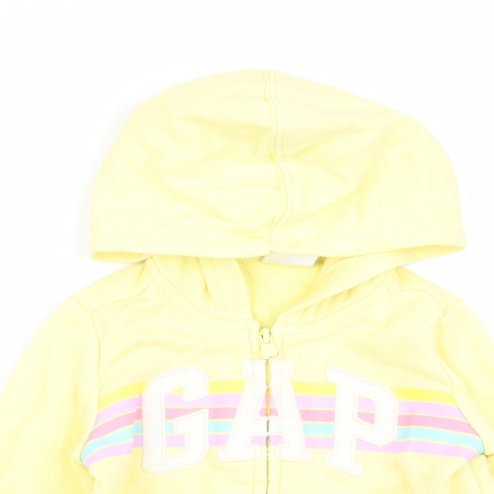 Gap Girls Yellow   Full Zip Jumper Size 2 Years